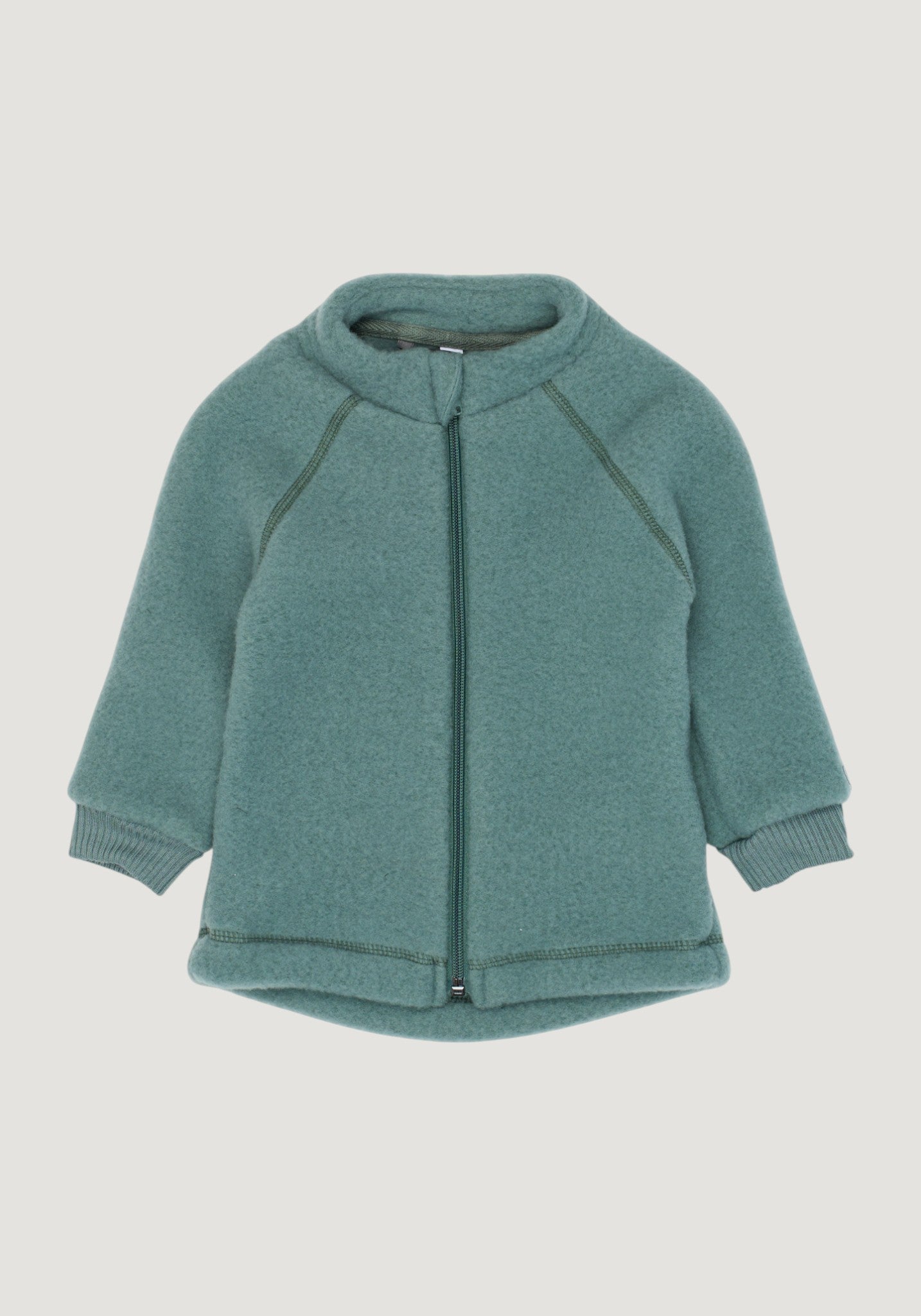 Jachetă fleece din lână merinos - Balsam Green