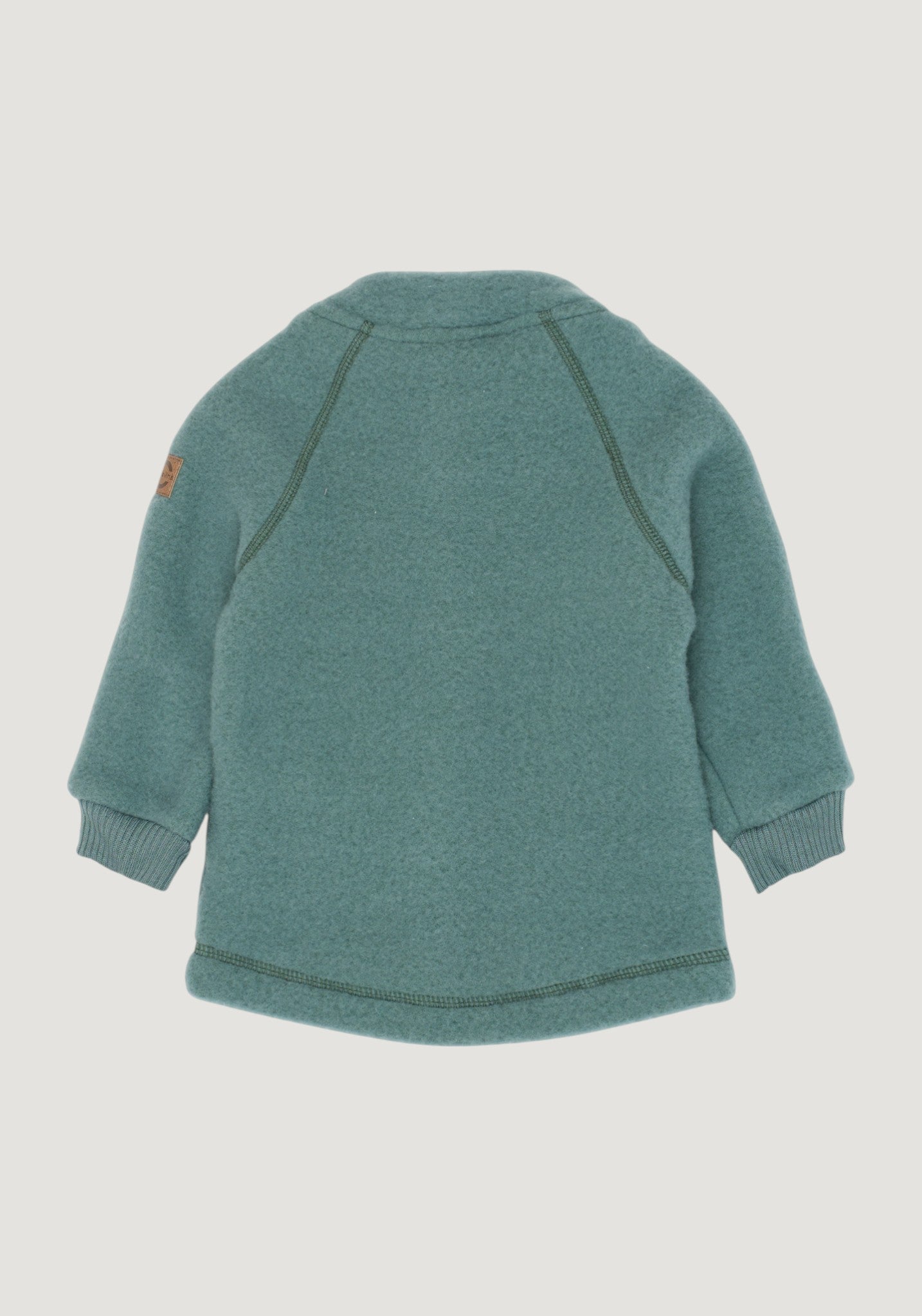 Jachetă fleece din lână merinos - Balsam Green