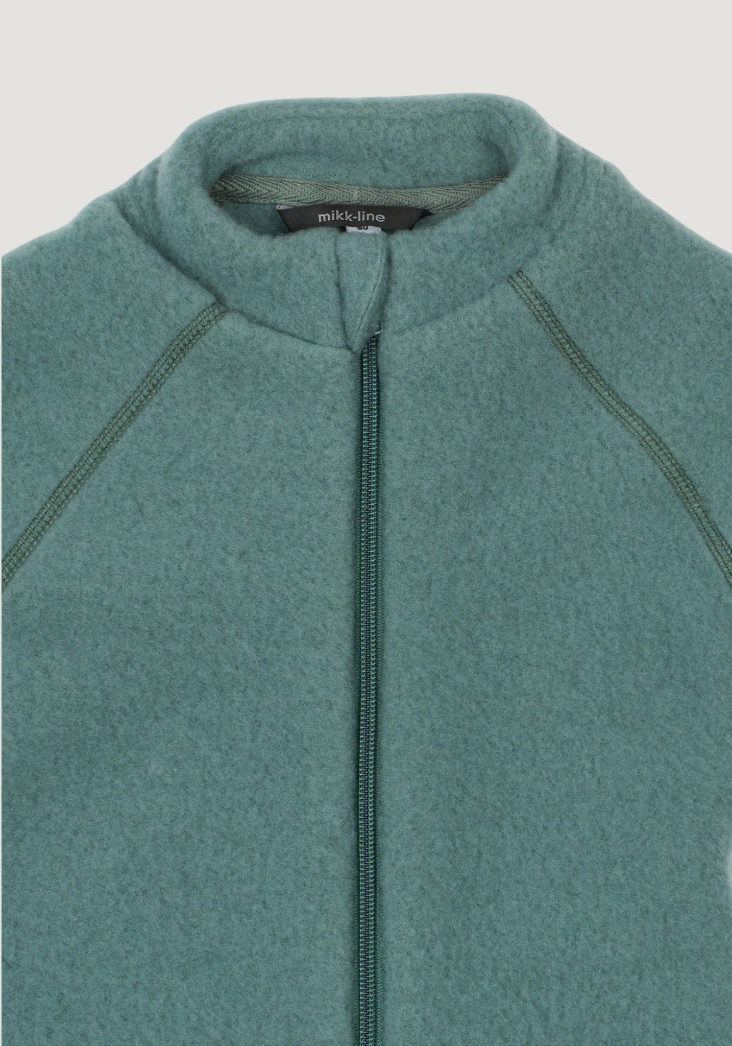 Jachetă fleece din lână merinos - Balsam Green