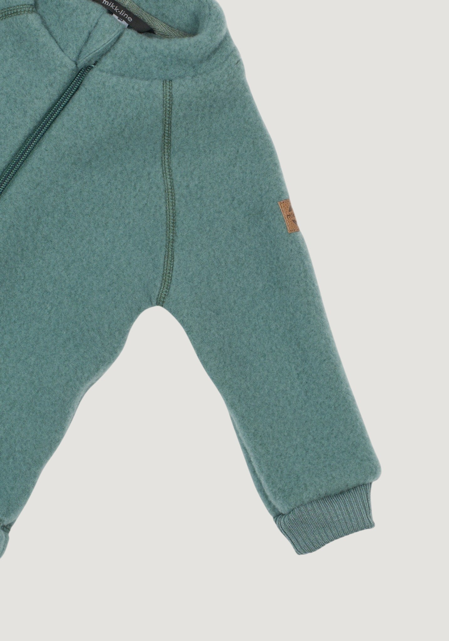 Jachetă fleece din lână merinos - Balsam Green