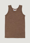 Maiou lână merinos - Single Wool Melange Warm Brown