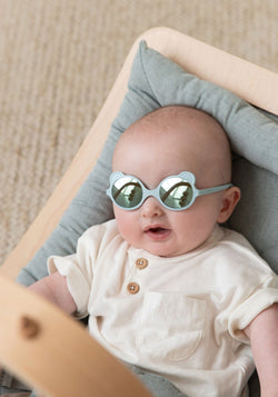Ochelari de soare Mirror 0-4 ani - Ourson Almond Green Ki ET LA HipHip.ro