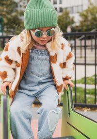 Ochelari de soare Mirror 0-4 ani - Ourson Almond Green Ki ET LA HipHip.ro