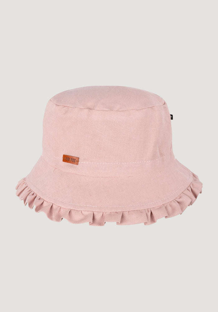 Pălărie bucket Light din in și bumbac - Nude Pure Pure HipHip.ro