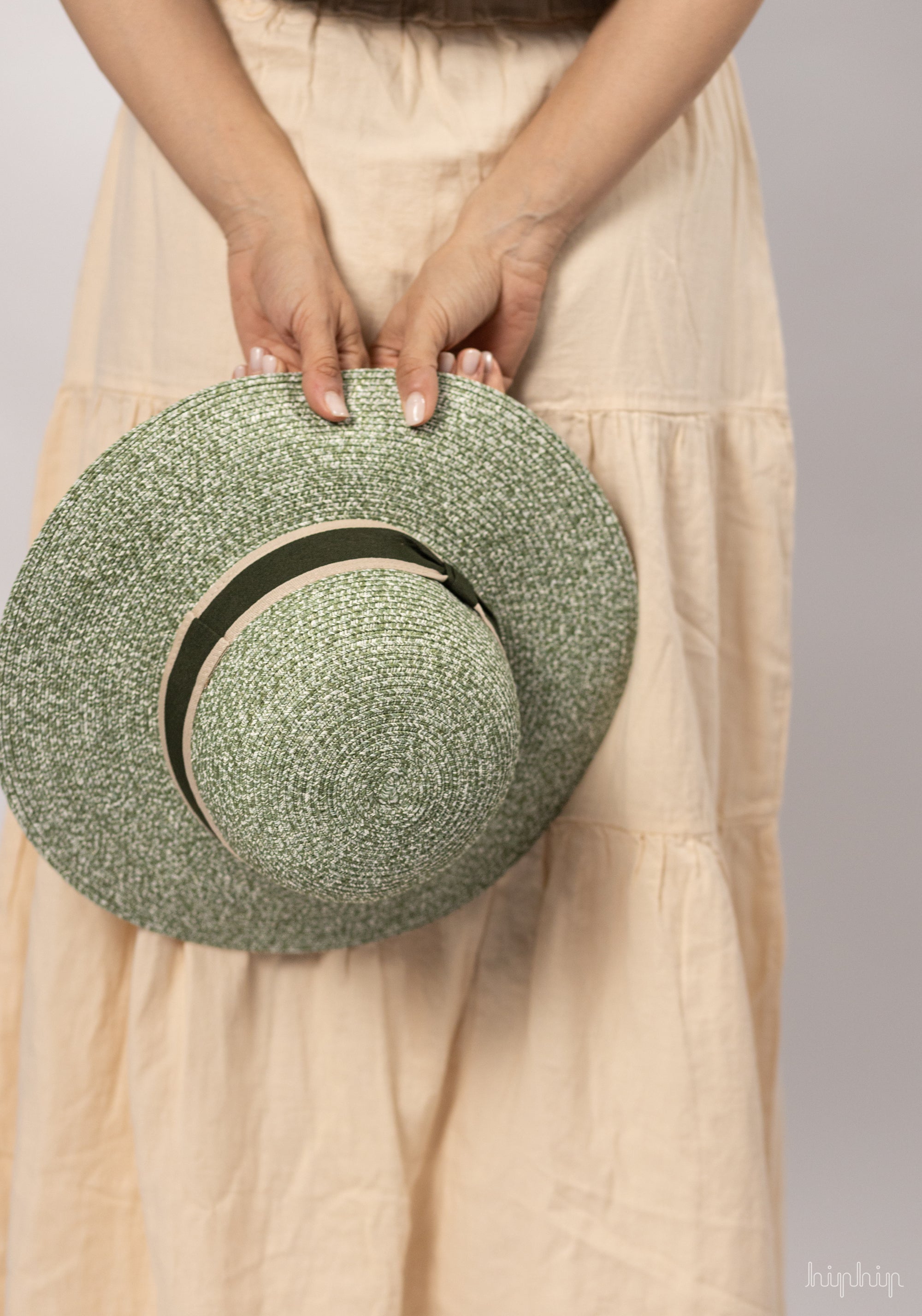 Pălărie femei din paie - Green