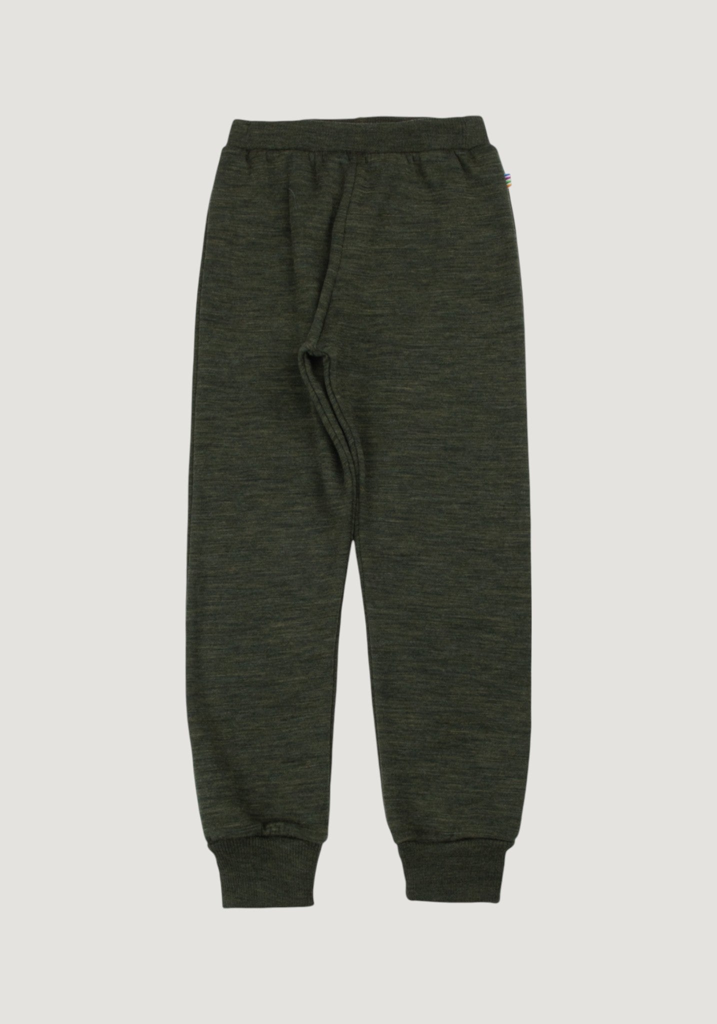 Pantaloni brushed din lână merinos - Moss Green