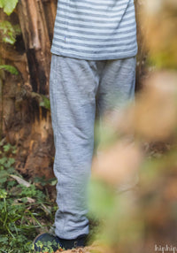 Pantaloni brushed din lână merinos - Sesame Melange Joha HipHip.ro