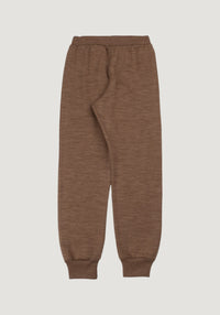 Pantaloni brushed din lână merinos - Warm Brown