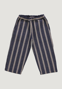 Pantaloni din canvas gros de bumbac - Pomelos Rayures Bleues