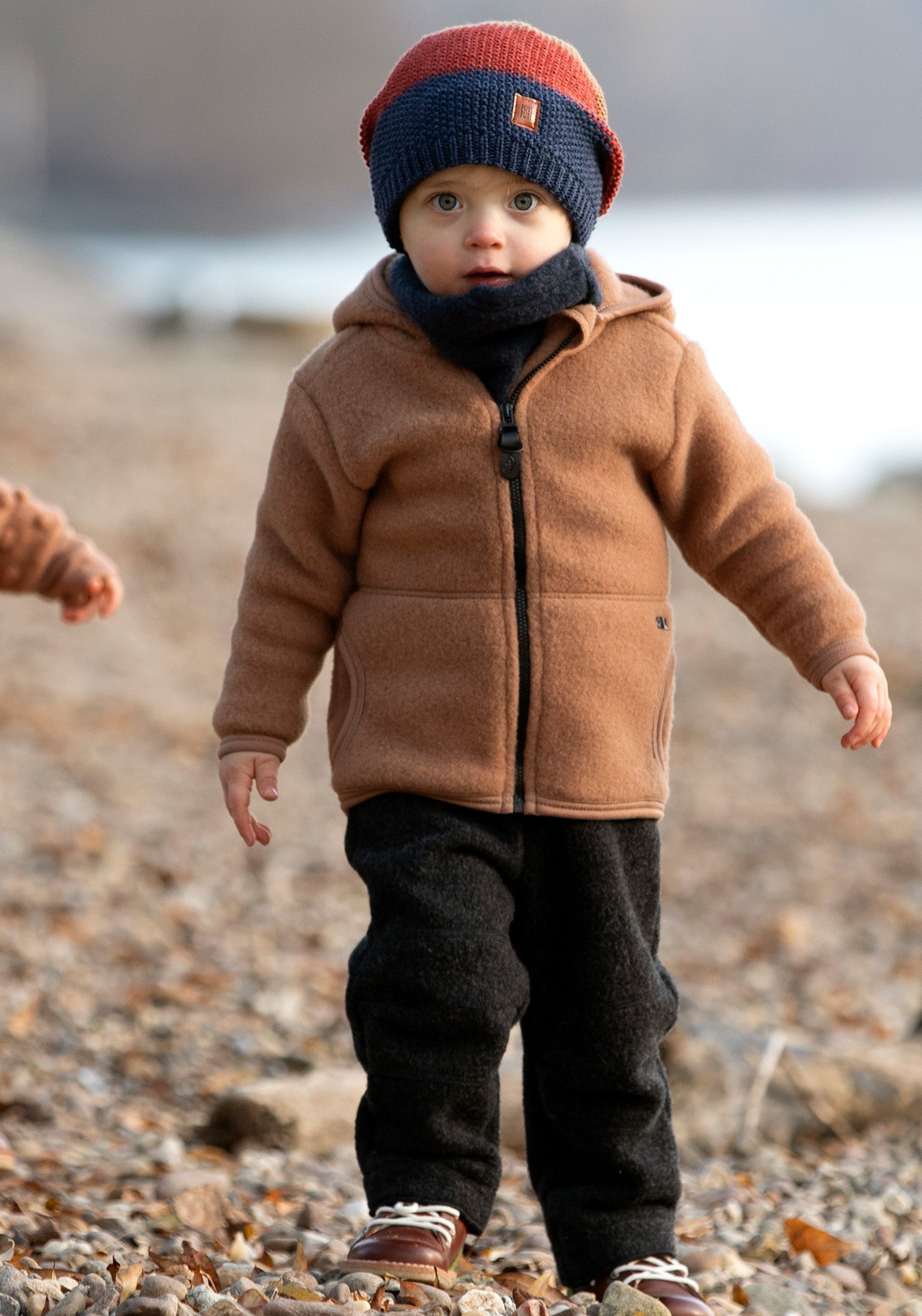 Pantaloni din lână fiartă reciclată - Anthracite Pure Pure HipHip.ro