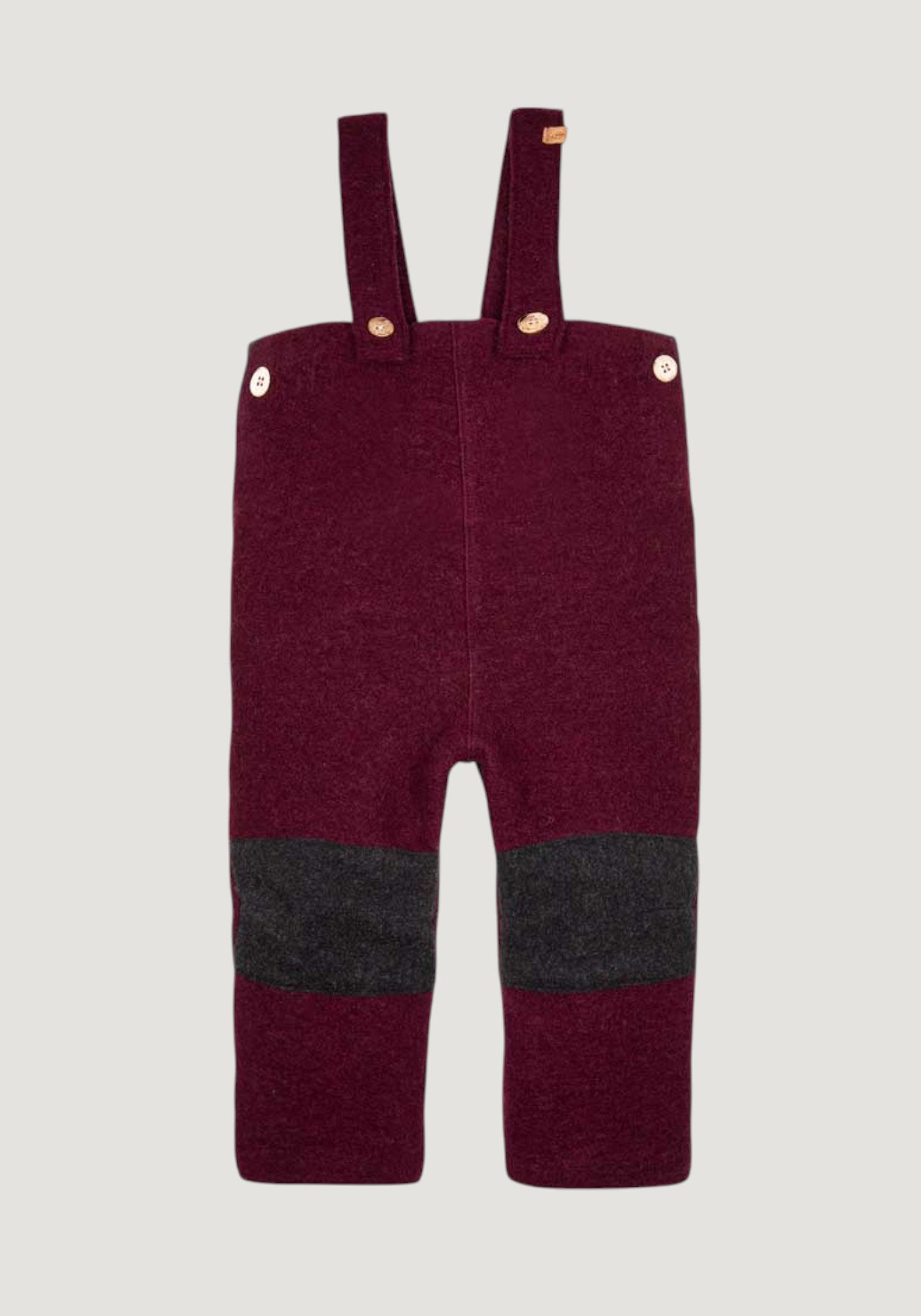 Pantaloni din lână fiartă - Burgundy
