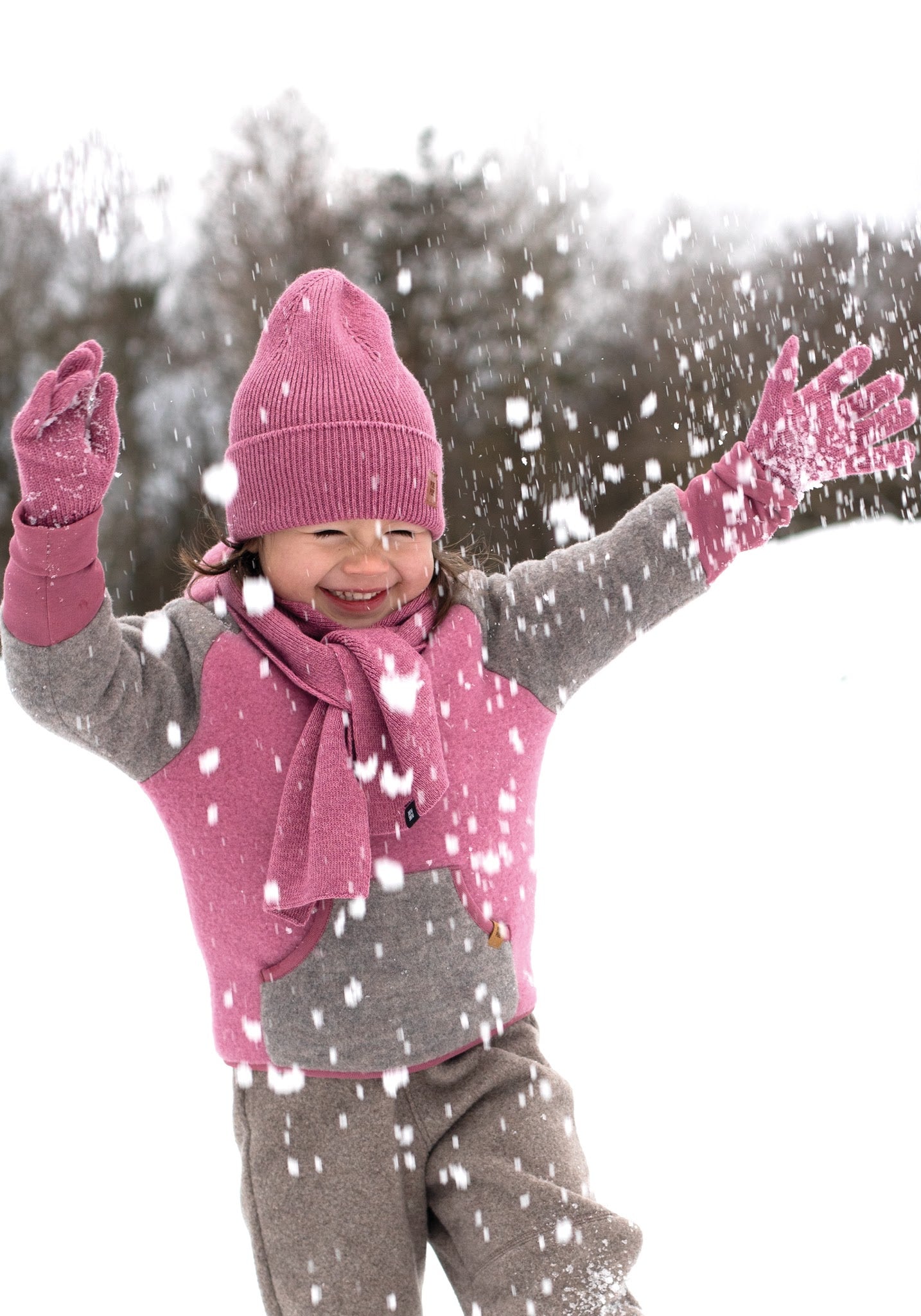 Pantaloni din lână fiartă reciclată - Cashmere Pure Pure HipHip.ro