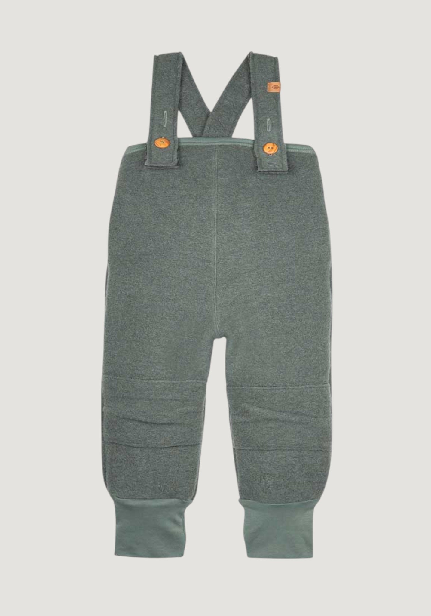 Pantaloni din lână fiartă - Sage