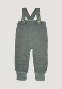 Pantaloni din lână fiartă - Sage