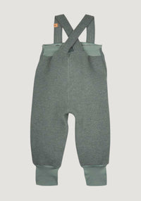 Pantaloni din lână fiartă - Sage