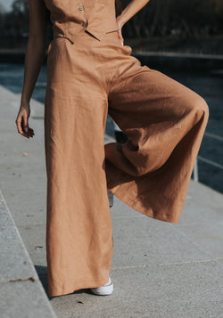 Pantaloni femei din in - Palazzo Cappuccino