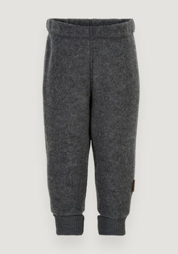 Pantaloni fleece din lână merinos - Anthracite Melange Mikk-line HipHip.ro