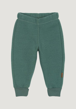 Pantaloni fleece din lână merinos - Balsam Green