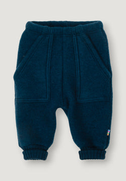 Pantaloni fleece din lână merinos - Dark Turquoise 80