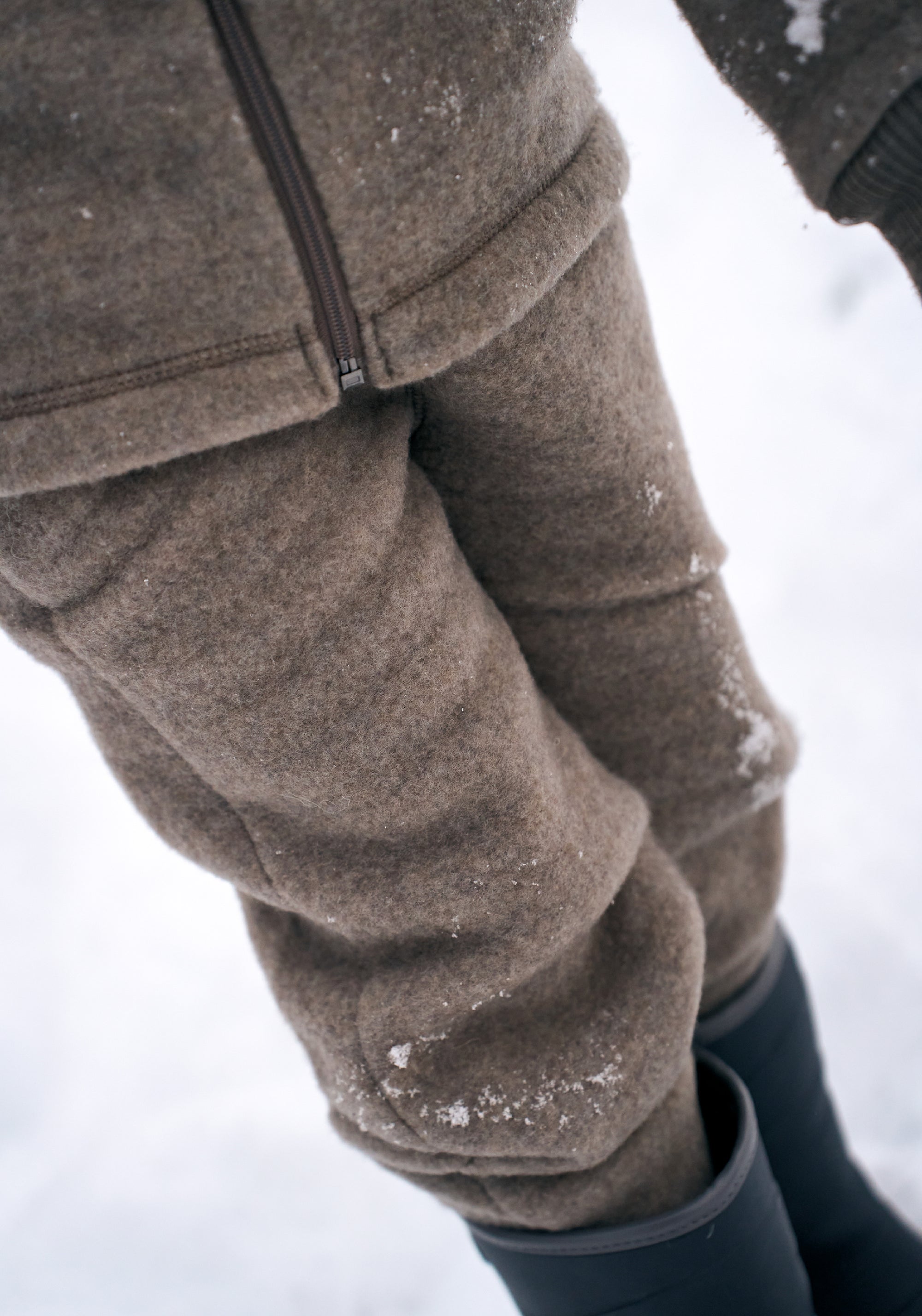 Pantaloni fleece din lână merinos - Melange Denver