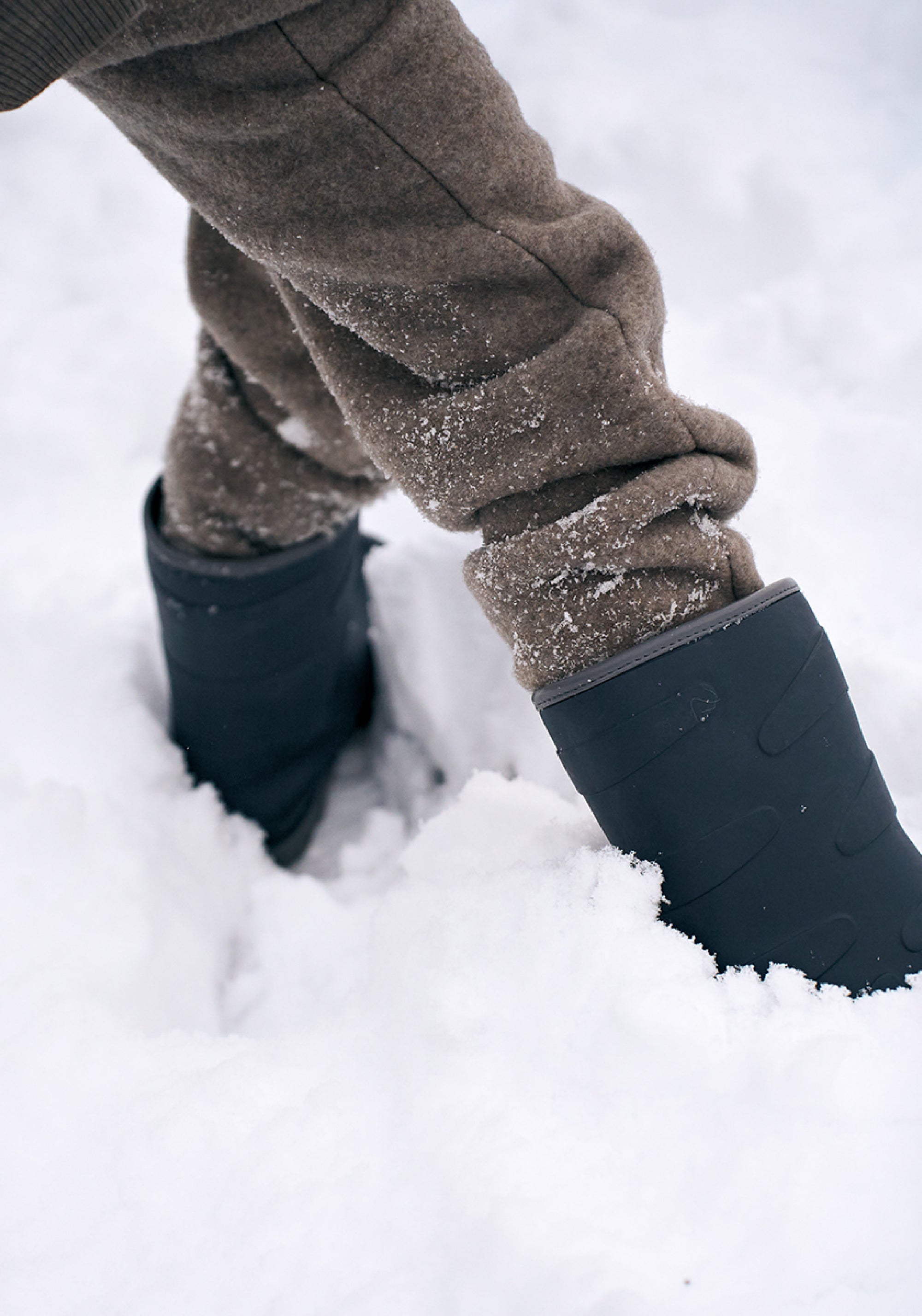 Pantaloni fleece din lână merinos - Melange Denver