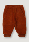 Pantaloni fleece din lână merinos - Russet 80
