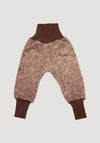Pantaloni fleece din lână merinos și bumbac - Brown Cosilana HipHip.ro