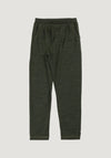 Pantaloni lână merinos - Single Wool Melange Moss Green