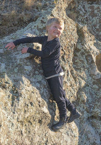 Pantaloni lână merinos super fină - 24/7 French Navy Smalls HipHip.ro