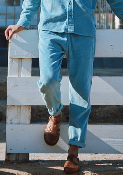 Pantaloni reiat unisex din bumbac - Coquelicot Arona