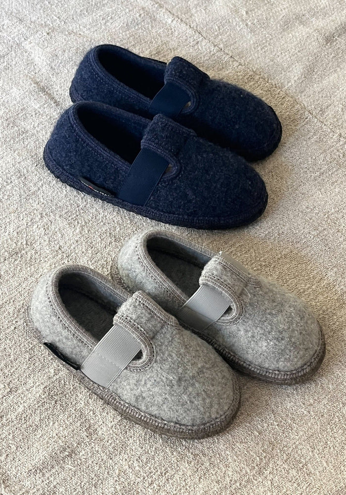 Pantofi interior lână (copii și adulți) - Joschi Stone Grey Haflinger HipHip.ro
