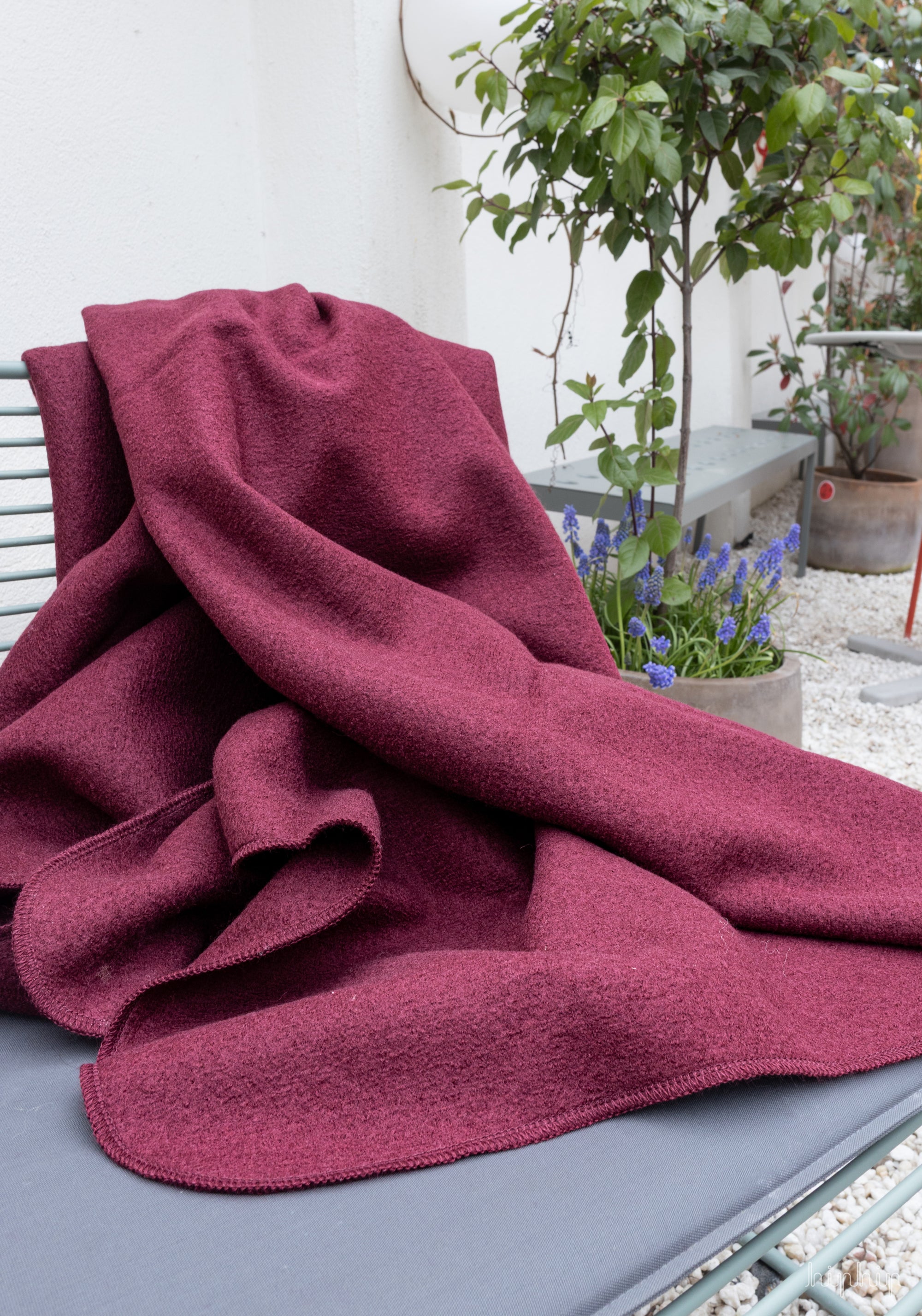 Pătură din lână merinos fiartă (copii și adulți) - Cassis