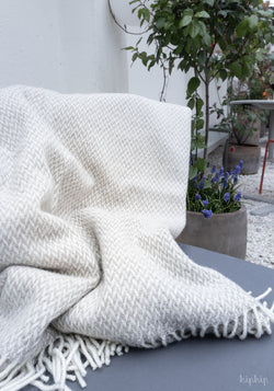 Pled Premium din lână merinos - Pulse Sand