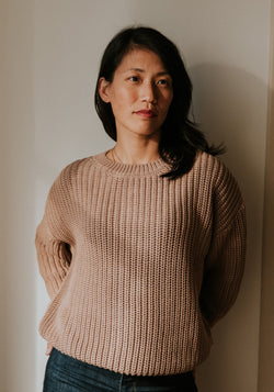 Pulover Chunky Knit femei din bumbac - Biscuit Yuki HipHip.ro
