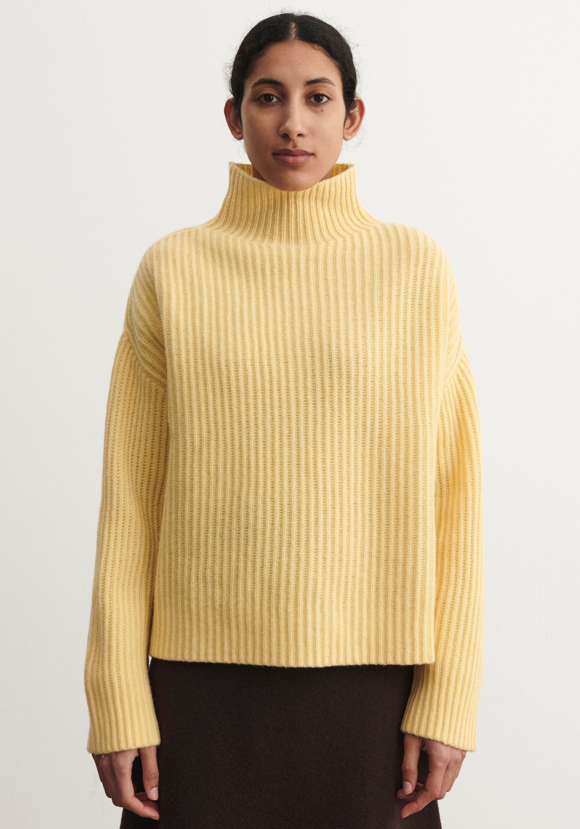 Pulover din lână - Rib Wheat