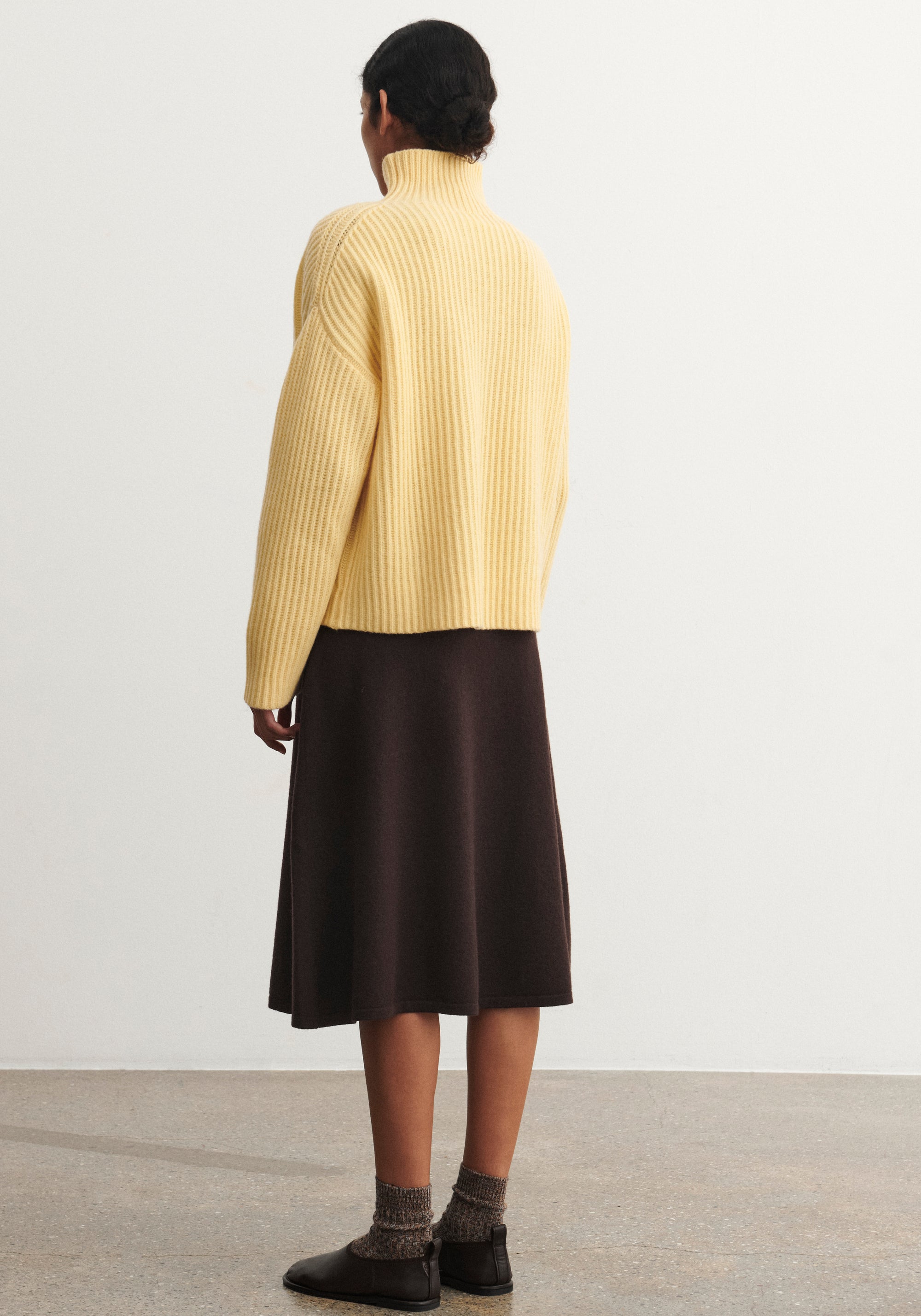 Pulover din lână - Rib Wheat