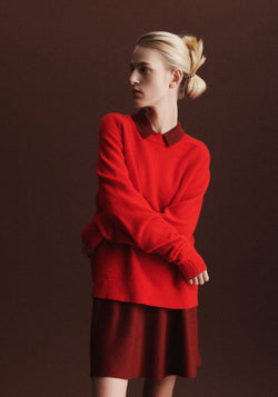 Pulover din lână - Signal Red