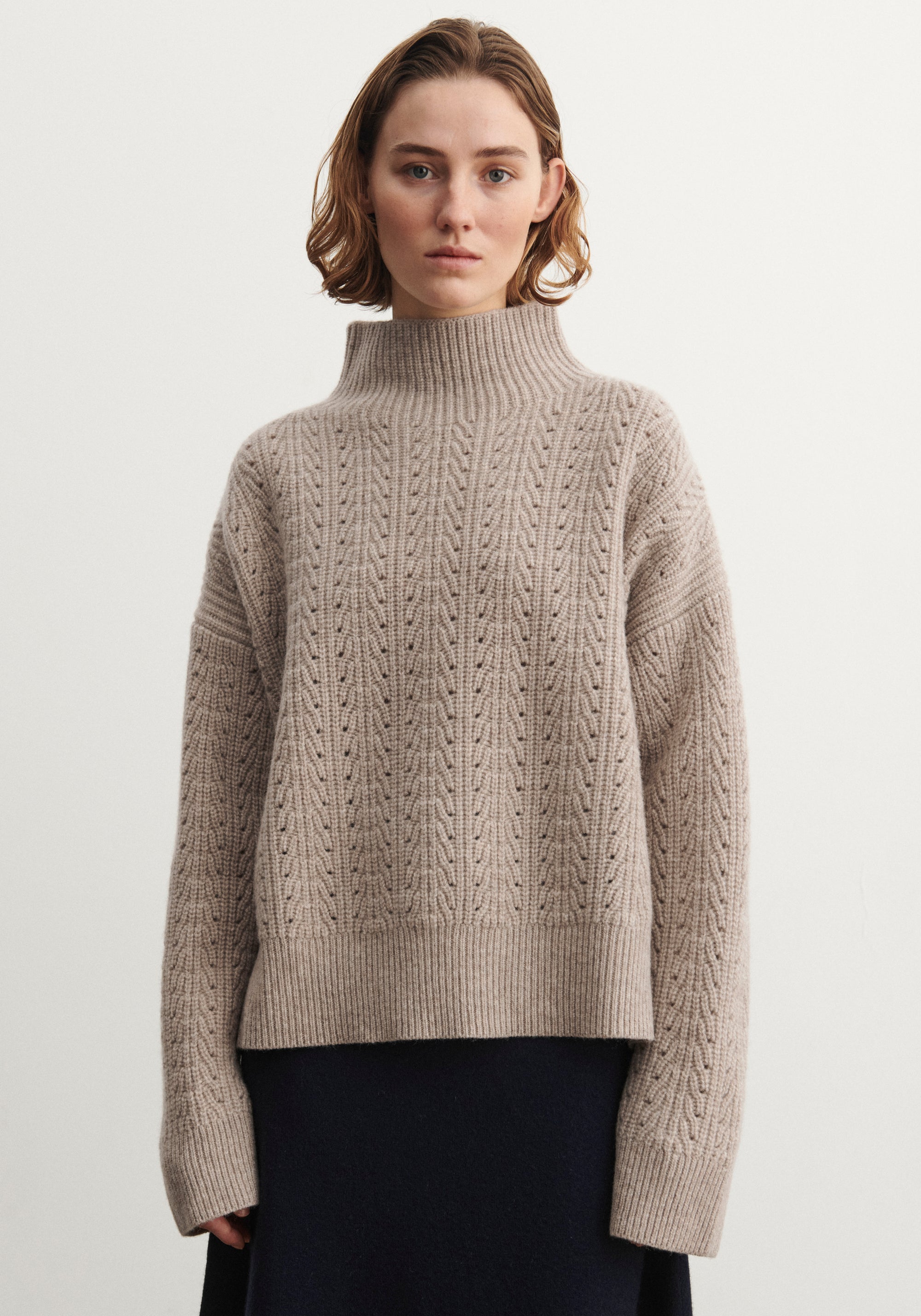 Pulover din lână - Structure Oat Melange