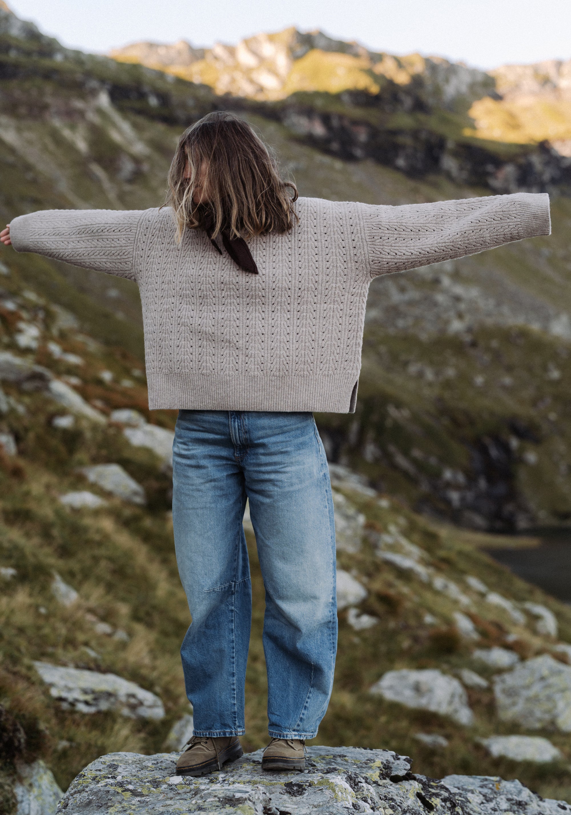 Pulover din lână - Structure Oat Melange