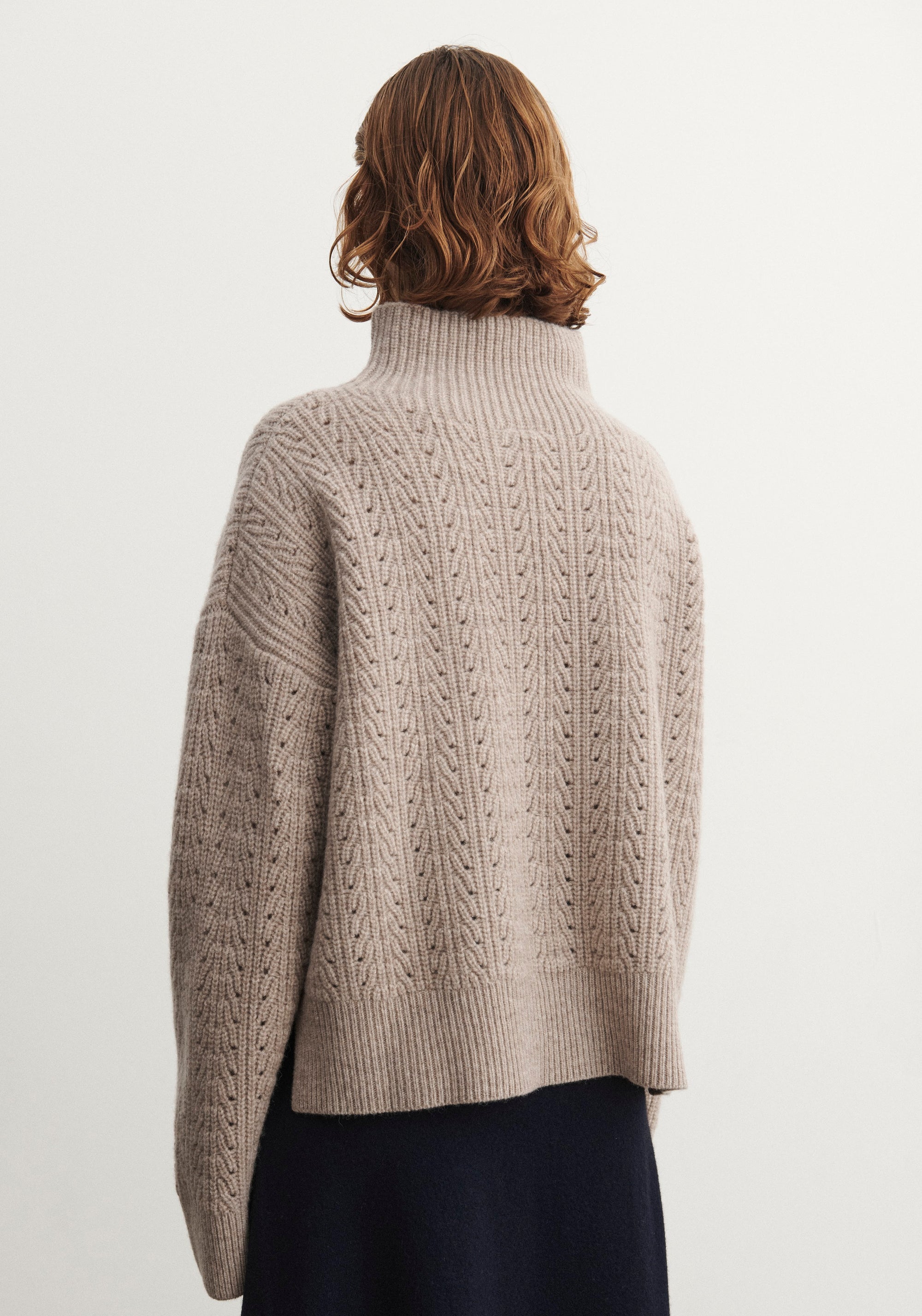 Pulover din lână - Structure Oat Melange