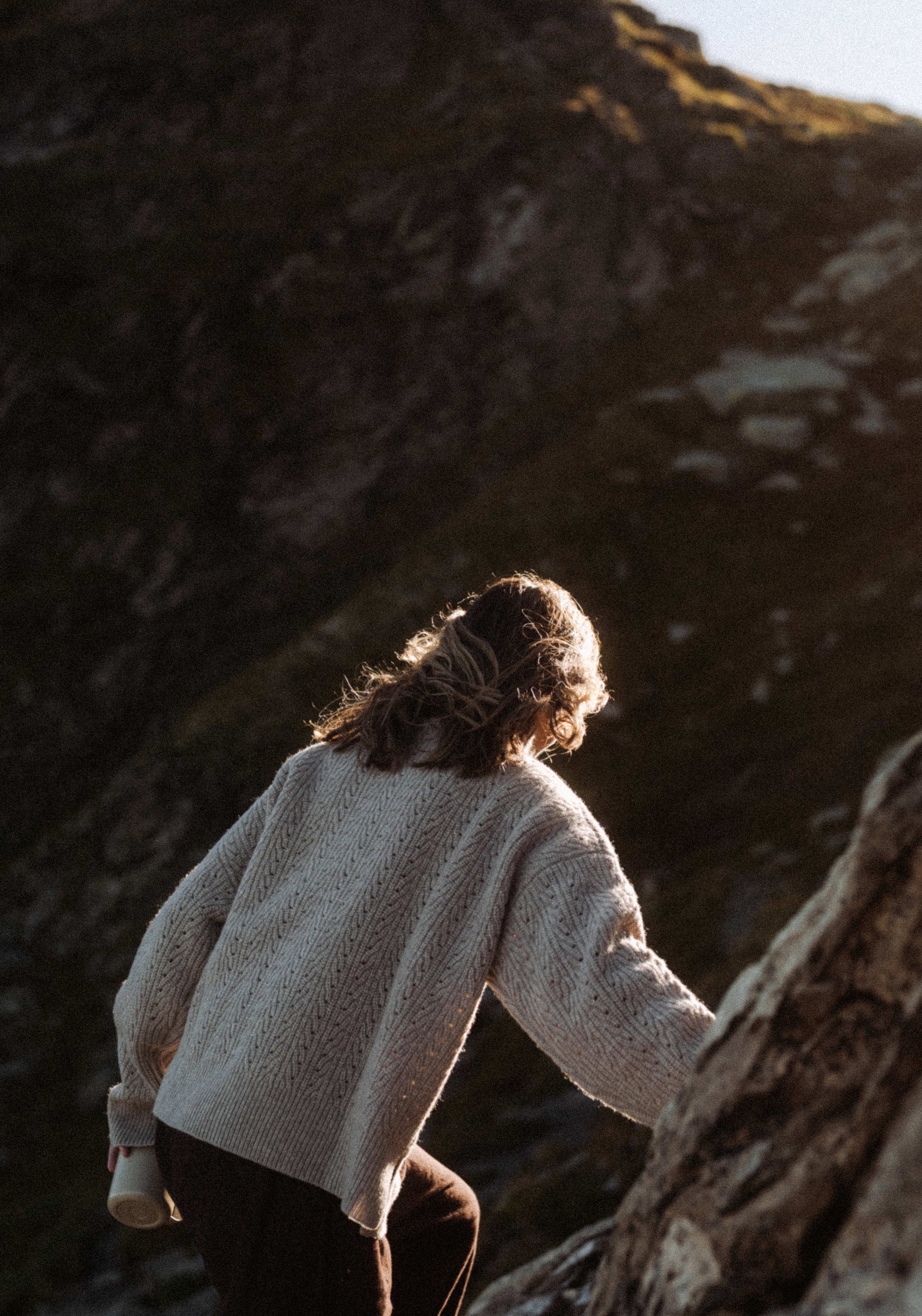 Pulover din lână - Structure Oat Melange