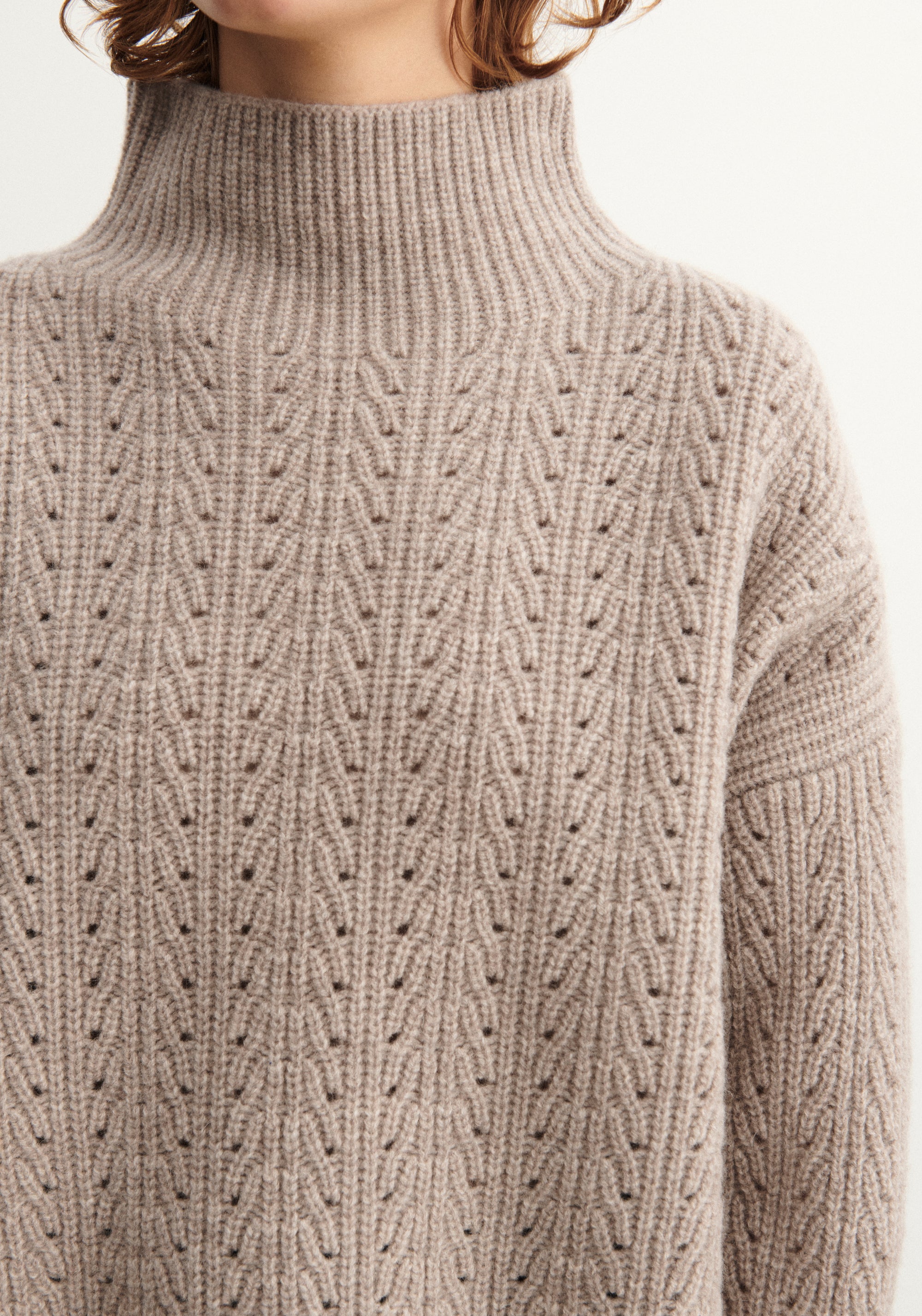 Pulover din lână - Structure Oat Melange