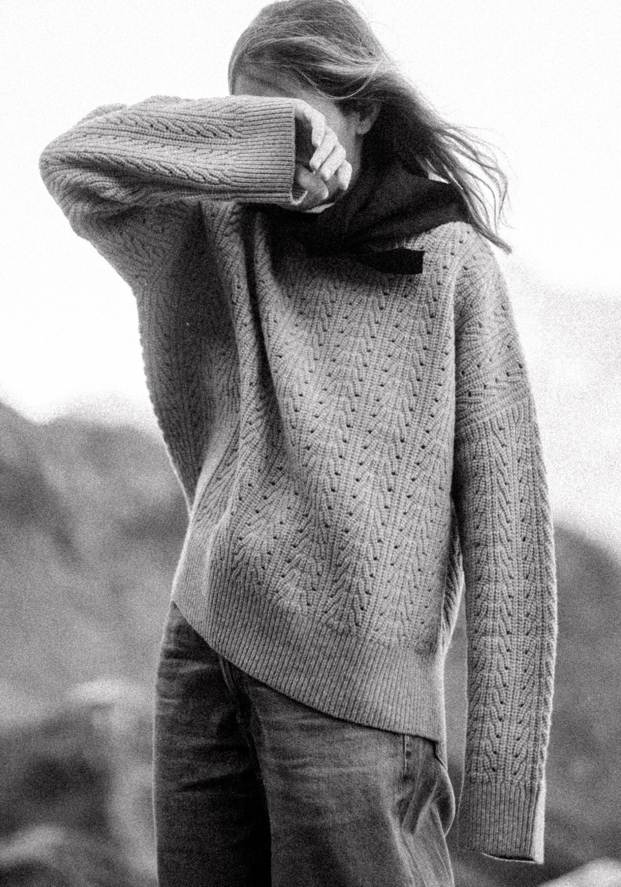 Pulover din lână - Structure Oat Melange