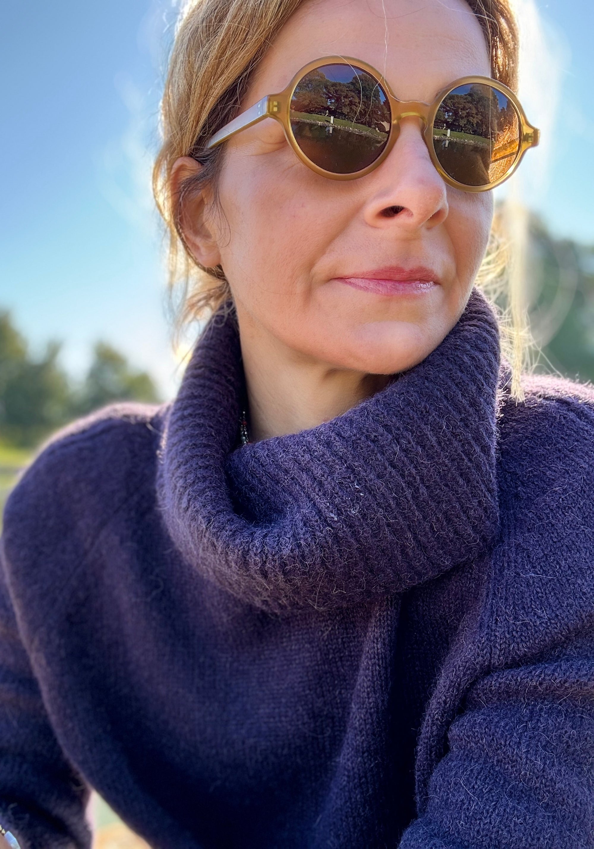 Pulover femei baby alpaca - Bleuenn Eggplant