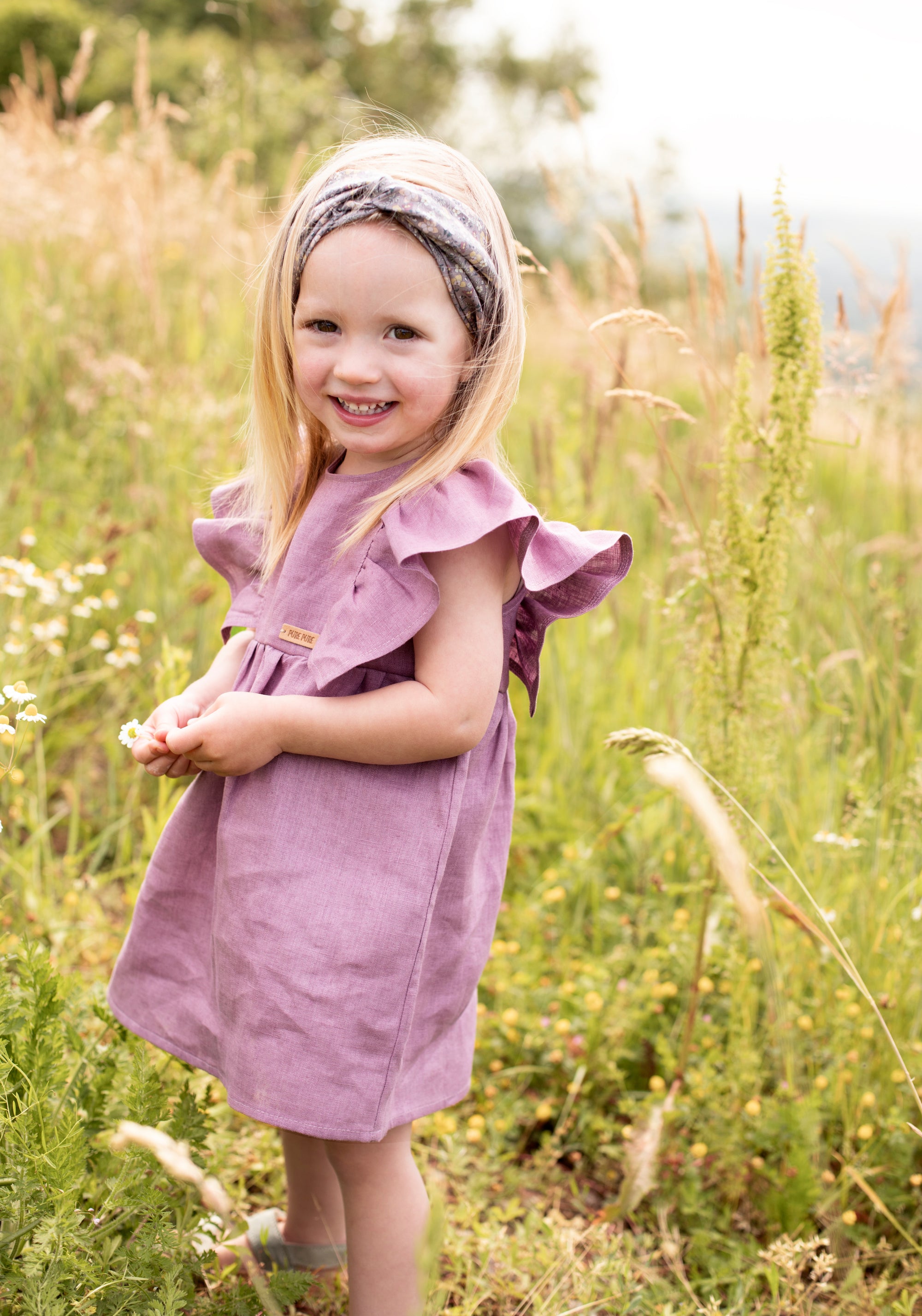Rochie din in - Mauve Defaut Title