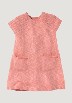 Rochie tricotată din bumbac și in - Soft Pink