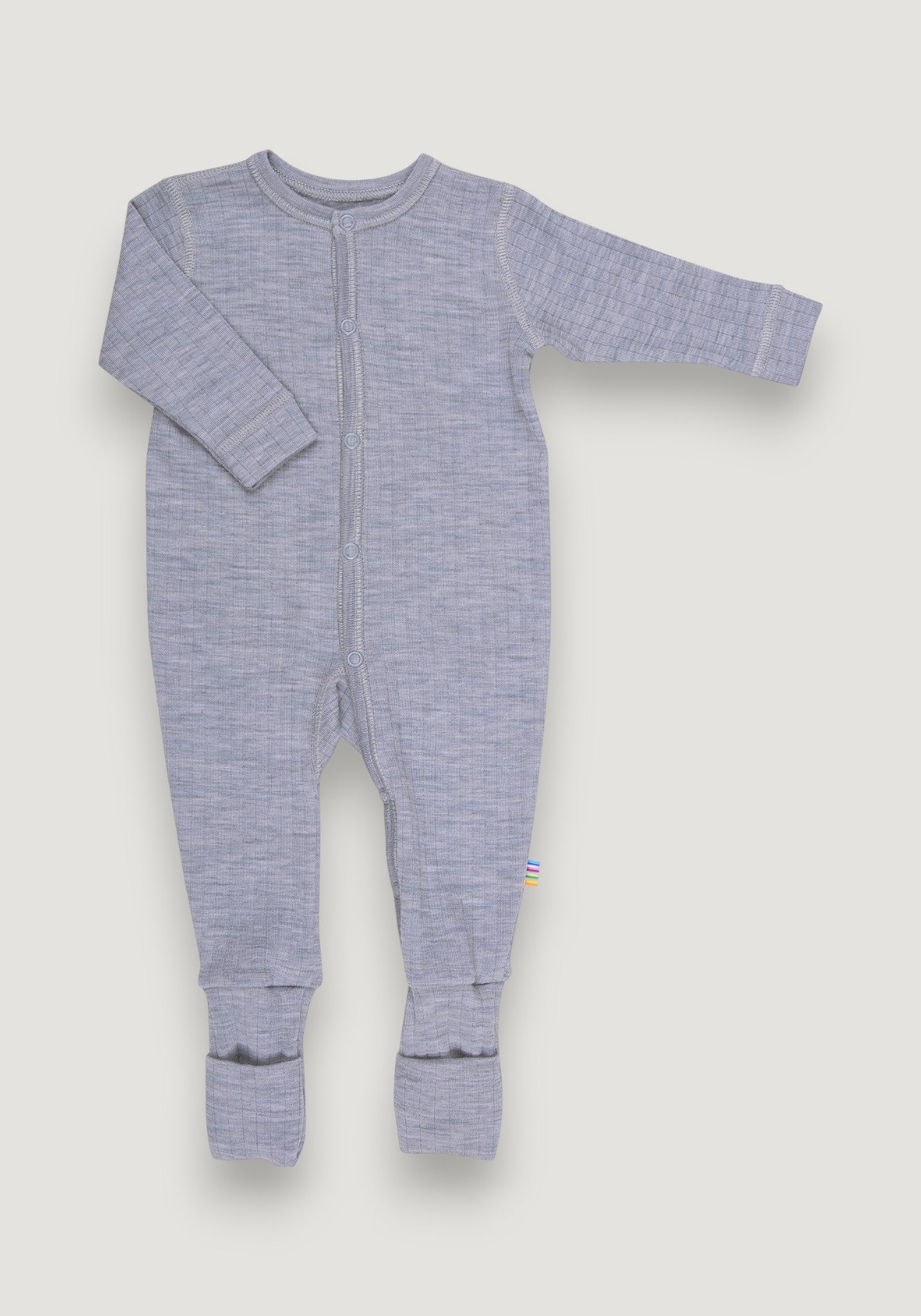 Salopetă cu șosete din lână merinos - Basic Grey