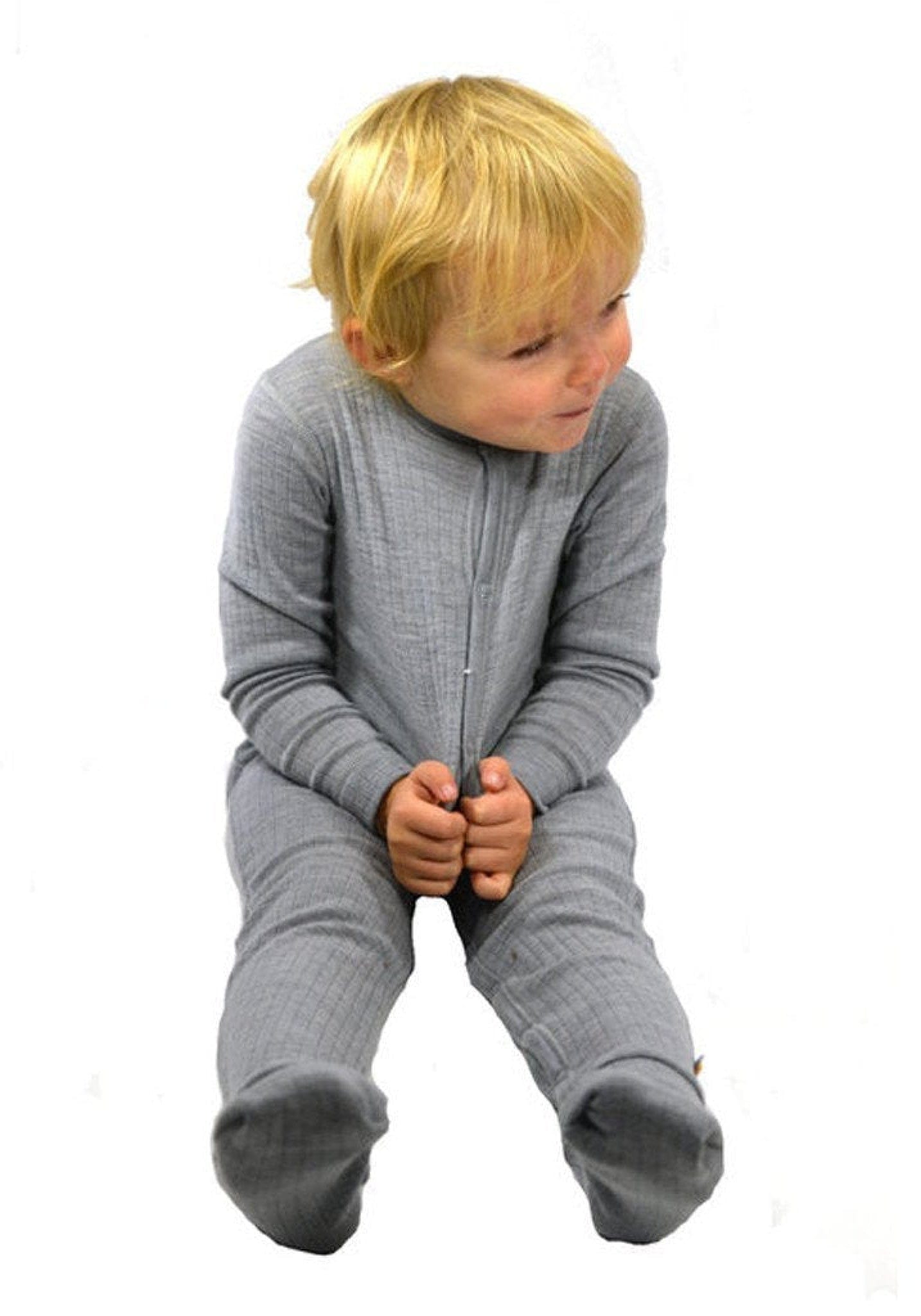 Jumpsuit cu şosete din lână merinos - Basic Grey Joha HipHip.ro