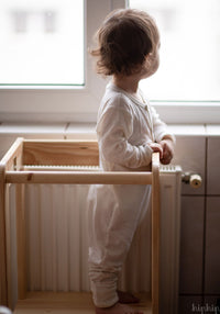 Jumpsuit cu șosete din lână merinos - Basic White Joha HipHip.ro