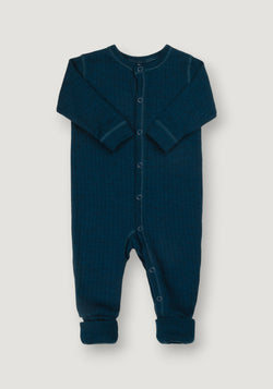 Salopetă cu șosete lână merinos - Basic Dark Turquoise 50